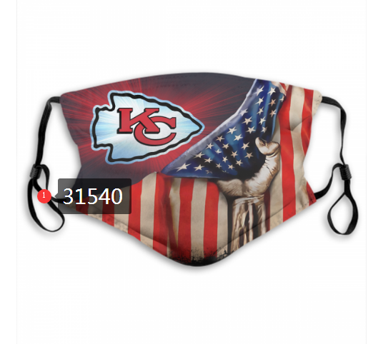 NFL 2020 Kansas City Chiefs #46 Dust mask with filter->nfl dust mask->Sports Accessory